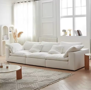 Ensemble modulaire sectionnel Cloud pour petits appartements, style droit, en tissu, design simple et décontracté, pour salon - Product Image 3
