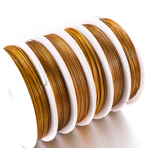 Alambre de Acero Inoxidable Dorado para Bisutería, Alambre Fino Plateado para Hacer Joyas, 0.3mm, 10M, Origen Yiwu, Primavera 2024 - Product Image 1