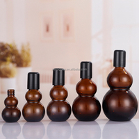 Bouteille à rouleaux en verre en forme de gourde unique pour huile essentielle de parfum 10ml 20ml 30ml 50ml 100ml emballage vide de cosmétiques en rouleau ambré