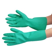 Gants de nettoyage en Nitrile vert, blanc, noir, résistant à l'huile, doublure floquée, pour la cuisine