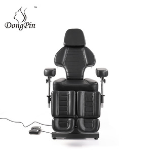 Dongpin Tattoo Chair Electric Height Adjustable Black Permanent <b>Makeup</b> Bed Professional Salon Use - Product Image 4