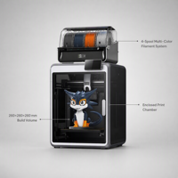 Printer 3D FDM Baru Kecepatan Tinggi Auto Leveling Konektivitas USB Multiwarna Aluminium Industri Penggunaan Rumah Prototyping Lab