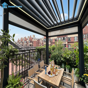 Pergola extérieure en aluminium Sweet Home, robuste et résistante au vent, idéale <span class=keywords><strong>pour</strong></span> la cour, le <span class=keywords><strong>jardin</strong></span>, le bord <span class=keywords><strong>de</strong></span> la piscine et les moments <span class=keywords><strong>de</strong></span> détente - Product Image 5