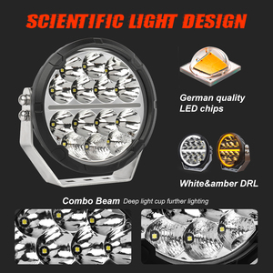 Faro da Lavoro LED Rotondo 6.5-7 Pollici 12V 24V E-mark, Luce Ausiliaria DRL Ultra Luminosa per Veicoli, Camion, Fuoristrada 4X4 - Product Image 2