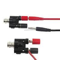 GLOBALTONE GT1-1582B BNC Femelle vers Double Prise Banane 4mm Bornier Plastique & Métal Rouge & Noir