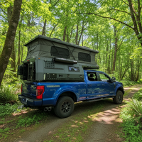 Mini camping-car pliable et imperméable en aluminium léger et durable 4x4 pour le camping en camion, les voyages hors route