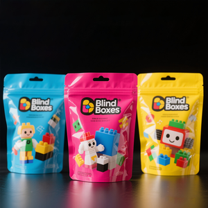 Mylar çantalar 3.5g koku geçirmez özel metalik kese oyuncak ambalaj gizem kör kutu çanta standı up fermuarlı kese - Product Image 3