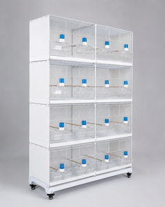 Grande cage d'élevage à vendre, cage à oiseaux multi-niveaux mobile et modulable pour agapornis - Product Image 3