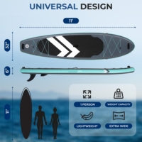 Planche à pagaie gonflable ultra-légère de conception gratuite avec accessoires haut de gamme planche à pagaie SUP pour jeunes et adultes