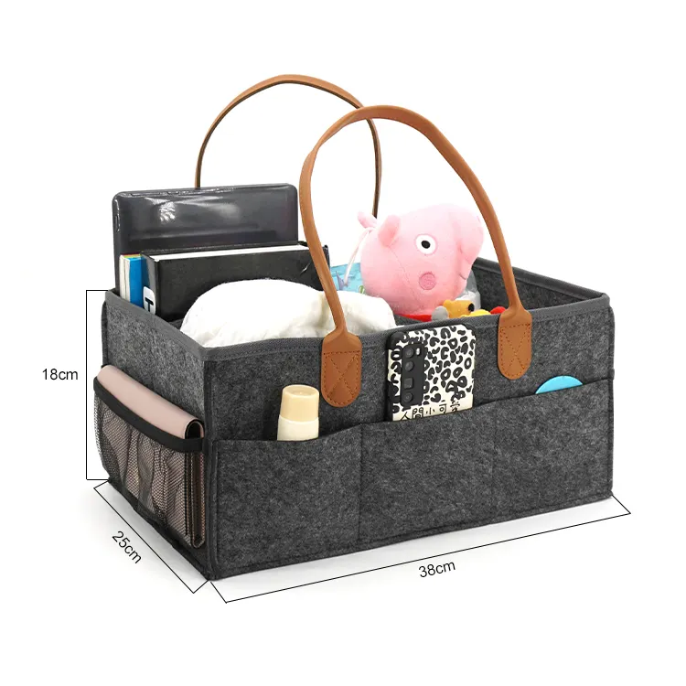 Estilo básico bebê fralda caddy organizador de armazenamento bolsa múmia portátil com grande capacidade