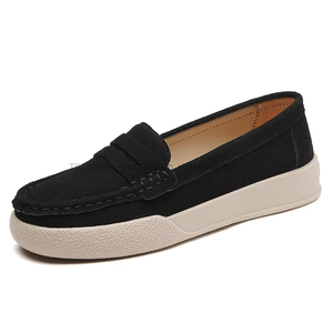 Spring New Style Genuine Leather Slip-on Women's Korean Style Casual Lazy <b>Shoes</b> <b>Soft</b>-Soled Comfortable Mother's <b>Shoes</b> - Product Image 6