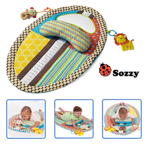 Tapis d'éveil en coton Jollybaby pour bébé, tapis d'activités pour nourrissons, jouet de développement pour ramper, tapis de jeu avec miroir pour le temps sur le ventre, tapis d'éveil pour bébé - Product Image 4
