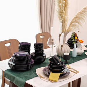 Semtember Promotion Round Kitchen Bowls Set Ceramic Steak Dessert Salad Plate Exquisite Unique Design <b>Dinnerware</b> Set Festivals - Product Image 6