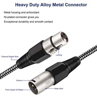 Câble de microphone XLR en cuivre sans oxygène Xput, blindé, pour montage DIY, cordon audio auxiliaire pour micro, mixeur, amplificateur, enregistrement sur scène, équipement audio