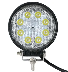 Ronde 4.3Inch 24W Offroad Apparatuur Dak Led Werk Licht Dak Led Waterdichte Werklamp Voor Off-Road Voertuig Machine Auto