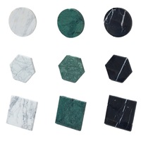 Dessous de verre en marbre personnalisés à motifs multiples-Tapis absorbants pour boissons et tasses à café pour la maison/le bureau