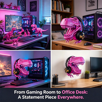 Support pour casque et manette de jeu en forme de T-Rex imprimé en 3D pour PS4 PS5 Switch, organisateur décoratif de bureau ou mural