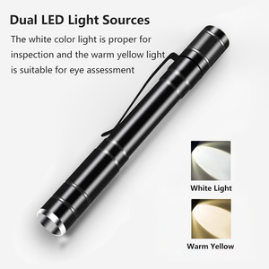 Lampe torche médicale pour examens ORL, lumière blanche <span class=keywords><strong>et</strong></span> jaune, stylo LED, lumière pour la <span class=keywords><strong>bouche</strong></span>, la gorge, les oreilles, le nez, les <span class=keywords><strong>yeux</strong></span>, infirmière, médecin, stylo lumineux - Product Image 2