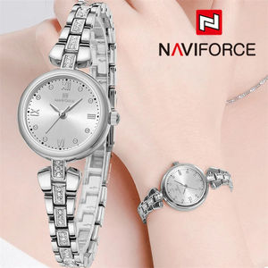 NAVIFORCE 5034 GG 2024 Luxury Watch for Women Quartz Stainless Steel with Diamond Elegant Wristwatch Bracelet Ladies <b>Clock</b> Reloj - Product Image 5