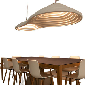 Wabi Sabi <b>Style</b> Pendant Light Oval Shape Led Light Source For Living Room And Dining Room Single <b>Head</b> Chandelier - Product Image 4