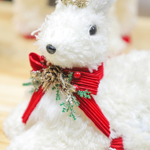 Decorazioni Natalizie in Schiuma Vendute Direttamente dalla Fabbrica, Graziosi Cuccioli <span class=keywords><strong>di</strong></span> Renna Bianchi in Piedi, Regali Natalizi - Product Image 5