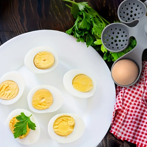 Soporte portátil de silicona para huevos cocidos, anti-quemaduras, cocción rápida, resistente a altas temperaturas con asa, bandeja para cocer huevos al vapor - Product Image 6