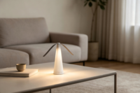 Ventilateur anti-mouches avec lumière d'ambiance 2 en 1, ventilateur de table portable pour éloigner les mouches