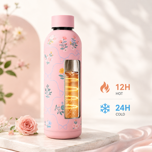 Botella de Agua Aislada de Acero Inoxidable de 500 ml, Ecológica, Clásica y Personalizada, Termo para Viajes, Oficina y Regalos - Product Image 3