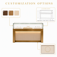 Vitrines de luxe pour bijoux avec éclairage LED et design éco-responsable pour la décoration de magasins, les stands de salons professionnels et les showrooms