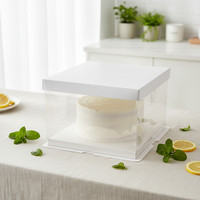 Boîtes cadeaux pour gâteaux et pains en PET transparent pliables de haute qualité avec logo personnalisé en gros