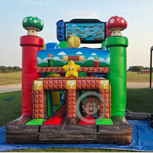 Parcours d'obstacles gonflable sur le thème de <span class=keywords><strong>Mario</strong></span> avec toboggan, jouets gonflables commerciaux pour enfants - Product Image 2