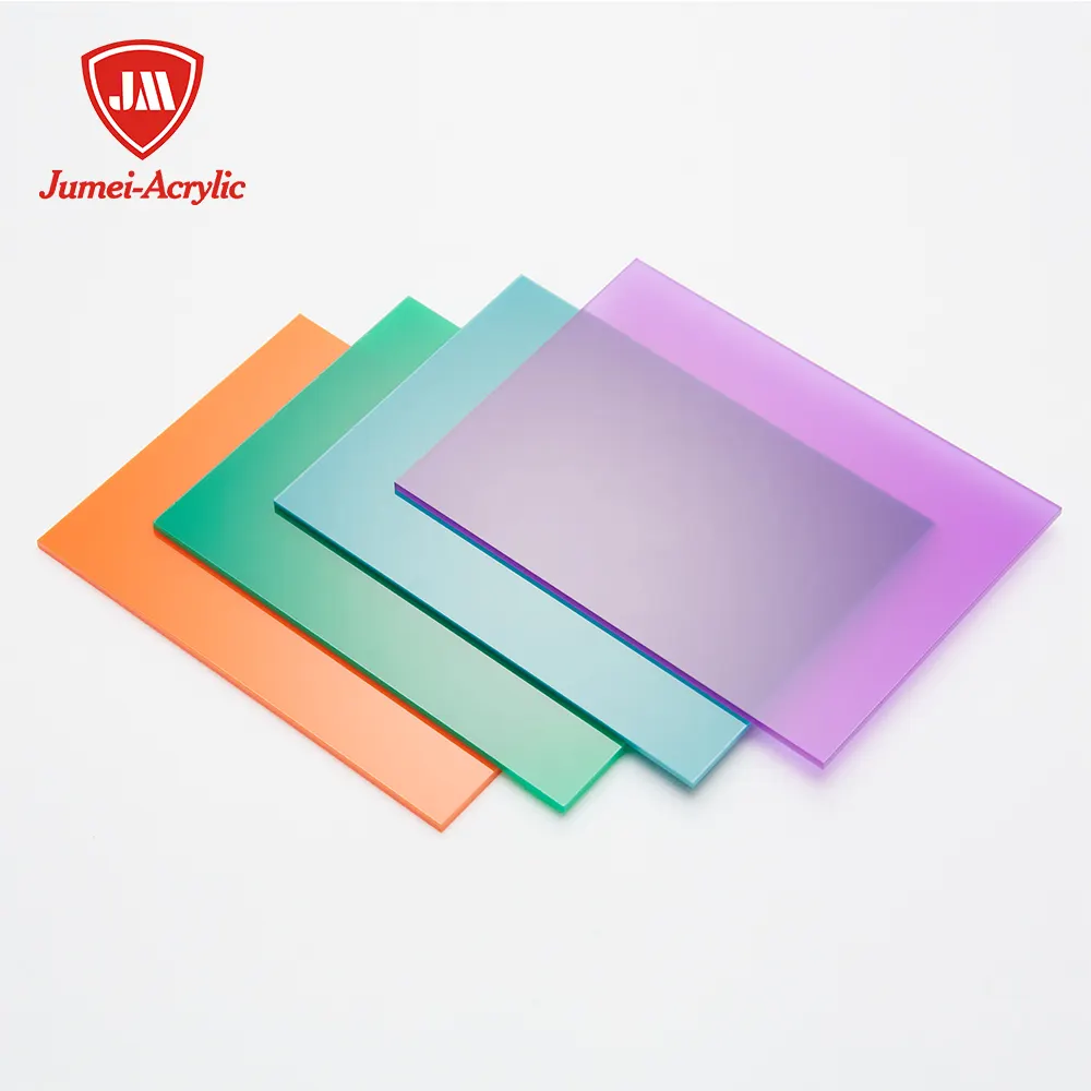 JM 4Mm 5Mm Transparan Lembar Warna-warni Desain Lembaran Akrilik Kaca Patri