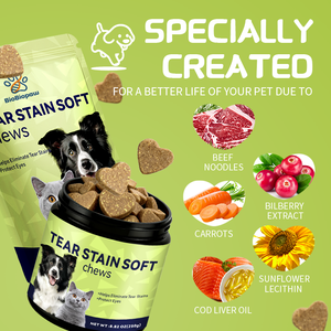 工場直送犬涙ステインソフトチューチューサプリメント、カモミール + マリーゴールド、汚れ除去、バルク卸売 & OEMプライベートラベル - Product Image 2