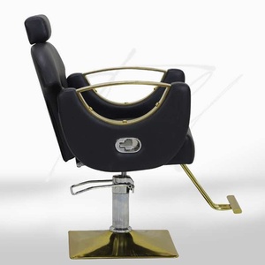 Chaise de barbier noire et or la plus vendue, chaise de coiffure pour femmes, chaise de maquillage pour salon de beauté - Product Image 6