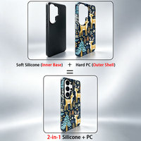 Funda Protectora para Teléfono con Diseño de Ciervo Forestal, Resistente al Desgaste, de PC+TPU, a Prueba de Golpes, para Galaxy Tab S9, con Botones Estables y Recortes Transparentes para el Altavoz