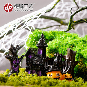 Figuras de Calabaza de Resina para Halloween, Decoraciones de Paisajes en Miniatura, Adornos Artesanales Hechos a Mano para Interiores D1573 - Product Image 4