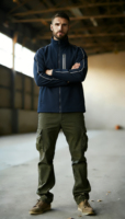 Ropa de Trabajo Unisex Resistente al Viento, Softshell, Poliéster Elástico con Membrana TPU, Diseño sin Costuras y Estampado por Transferencia de Calor