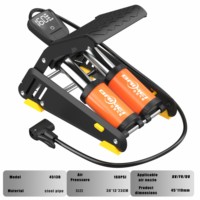 Pompe à air numérique BAIMEI pour pneus, avec tuyau EPDM, double cylindre, toutes saisons, pour voiture, vélo, ballon, vente directe usine