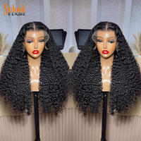 Peluca de Cabello Humano Natural 100% Virgen Birmano Ondulado Profundo, 40 Pulgadas, HD, Encaje Delgado, Ondas Profundas, 13x6, Peluca Frontal Completa de Encaje, Sin Pegamento