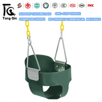 Siège de balançoire robuste pour tout-petits en alliage, avec dossier haut, sangles d'arbre et crochets, accessoires pour balançoire de jardin extérieure