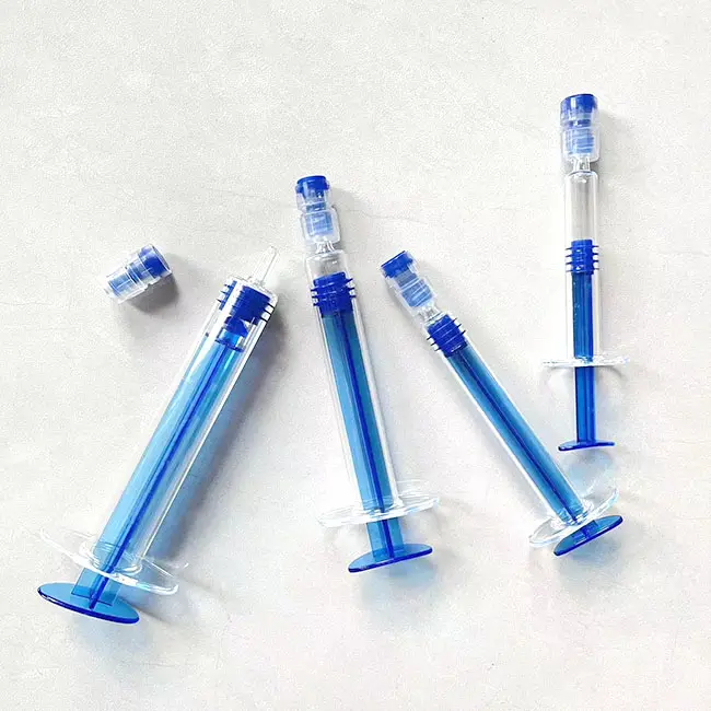 1ml 2ml 3ml 5ml 10ml化粧品シリンジクリアブルー使い捨てプラスチックルアーロックシリンジ化粧品オイルセラム包装用