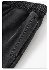 กางเกงวอร์มผ้าวูลทรงตรงตรงสำหรับผู้ชายกางเกงแฟชั่นแนวสตรีทสำหรับฤดูใบไม้ร่วงฤดูหนาว - Product Image 4