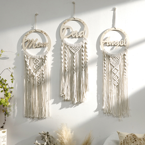 <span class=keywords><strong>Atrapasueños</strong></span> personalizado macramé colgante <span class=keywords><strong>de</strong></span> pared decoración <span class=keywords><strong>de</strong></span> guardería mamá Ángel nombre signo <span class=keywords><strong>atrapasueños</strong></span> bordado Ramadán decoración <span class=keywords><strong>de</strong></span> boda - Product Image 1