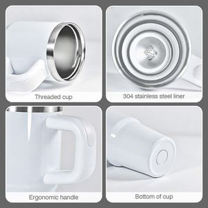 Vaso Térmico de Acero Inoxidable 304 de 14 oz para Sublimación, Grado Alimenticio, para Café, Uso Doméstico, Viajes y Camping, con Pajita y Asa - Product Image 4