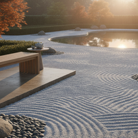 Galets de granit naturel blanc neige, fabriqués à la machine, pour aménagement paysager de jardin zen japonais, allées et cours