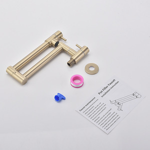 Wall Mounted Kitchen Faucet Single Handle Ceramic Valve 360 Degree Rotate Modern Style YQ60012F - Product Image 2