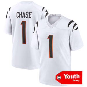 เสื้อเจอร์ซีย์อเมริกันฟุตบอลรุ่นเยาวชน ซินซินเนติ ปี 2025 หมายเลข 1 แชส 9 เบอร์โรว์ 5 ฮิกกินส์ เย็บติดอย่างดี เสื้อแข่งขันอเมริกันฟุตบอลรุ่นลิมิเต็ด - Product Image 4