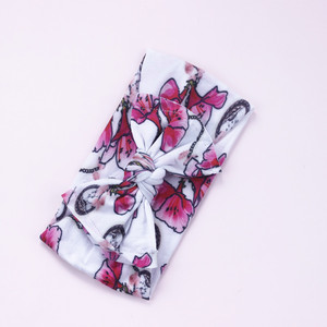 Diadema sin costuras con estampado floral y de frutas para bebé, lazo bonito de nailon, accesorios elásticos suaves para el cabello para niñas. - Product Image 5