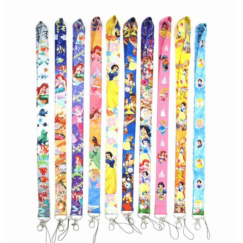Lovely Cute Cartoon Snow White Princess Lanyard Wholesale Promotional Gift Colorful Phone Card Accessories Lanyards Custom Logo