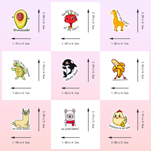 50 Pegatinas Divertidas con Juguetes de Palabras de Animales en Inglés, Pegatinas de Recompensa para Niños en el Aula - Product Image 4